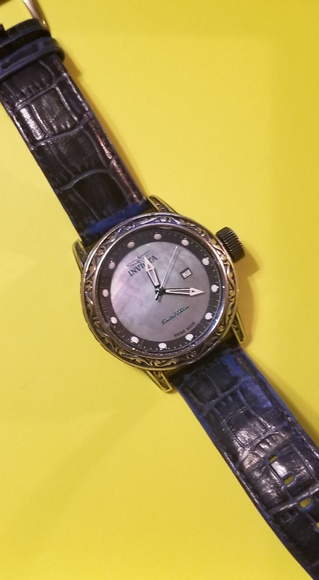 Mens Special Edition Pearl Face Invicta Watch Blue - Picture 2 of 7